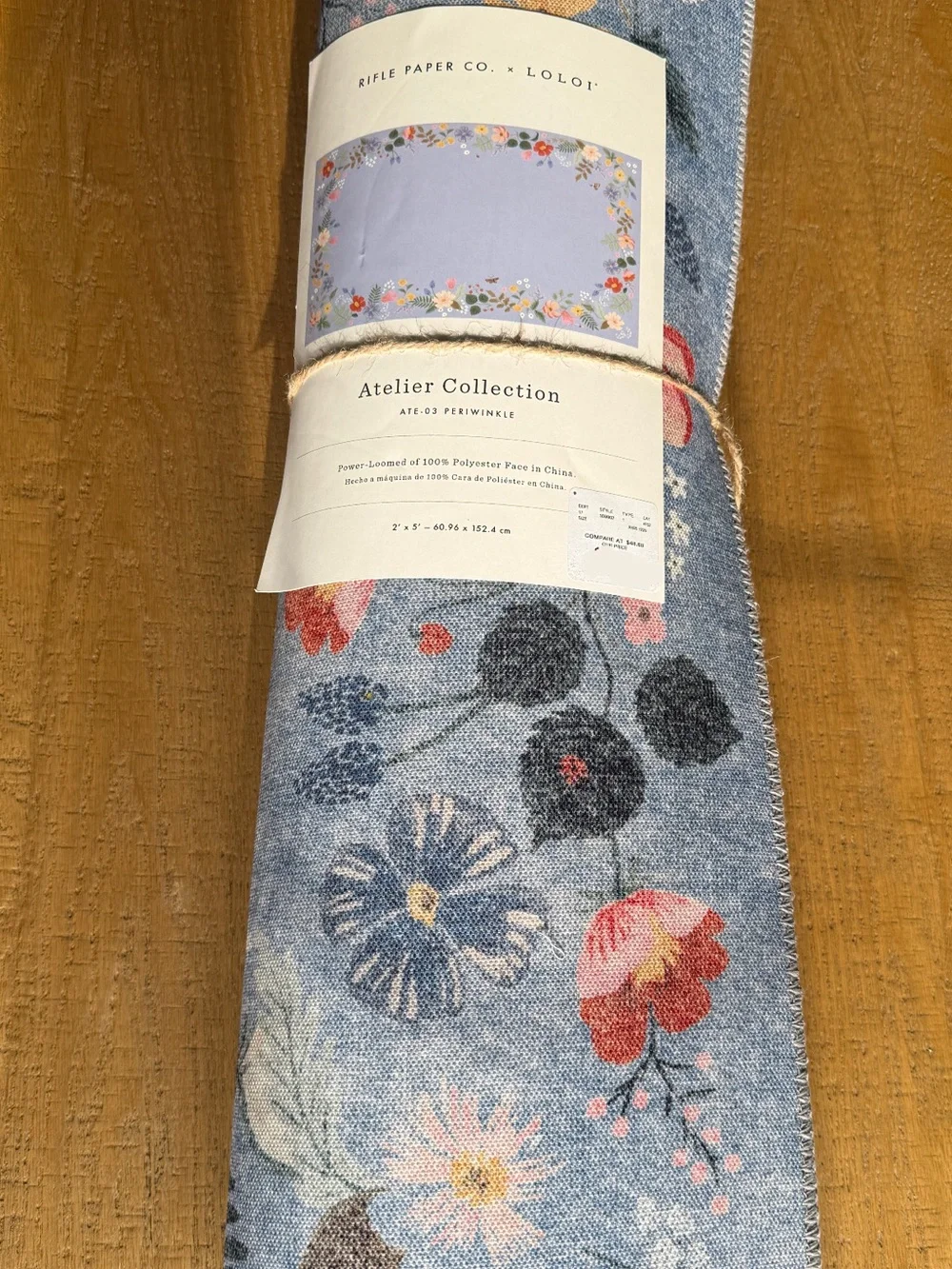 Rifle Paper Co. x Loloi Atelier Periwinkle Floral Rug